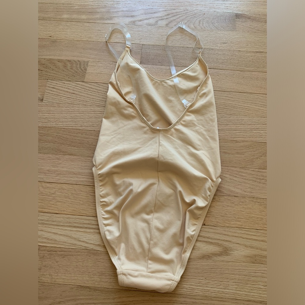 Capezio Nude Leotard with Invisible Straps Size Small - Picture 3 of 6